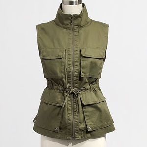 RARE JCrew Twill Military Chino Utility Vest